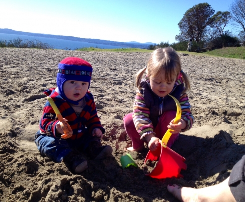 Siblings at the sand dunes