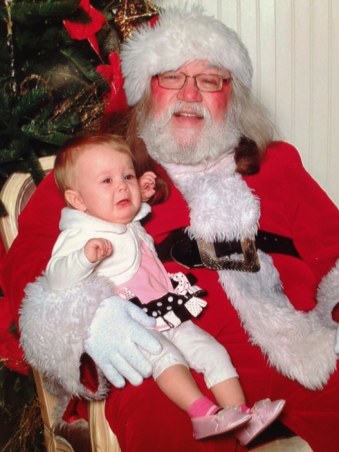 Eloise meets Santa