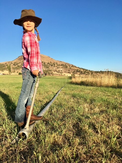 Country Girls Start Their day with Irrigation