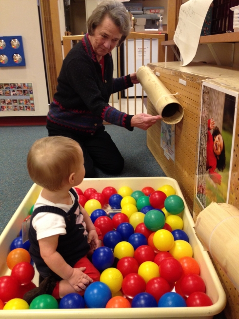 Grandma visits preschool